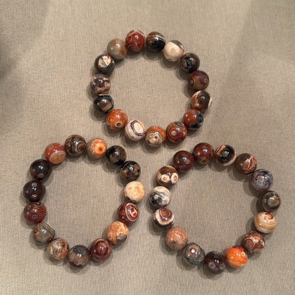 14mm Chocolate Agate Bracelet - Picture 3 of 3